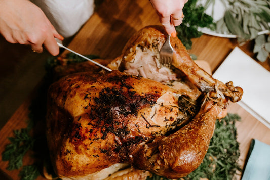 Black Kampot Pepper Roast Turkey with Roasted Onion Gravy