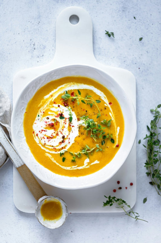 French-Style Pumpkin Soup with White Kampot Pepper