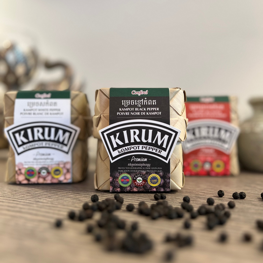 Kampot Pepper Palm Leaf Trio – 300g Artisan Collection 3 pcs (3 × 100 g)