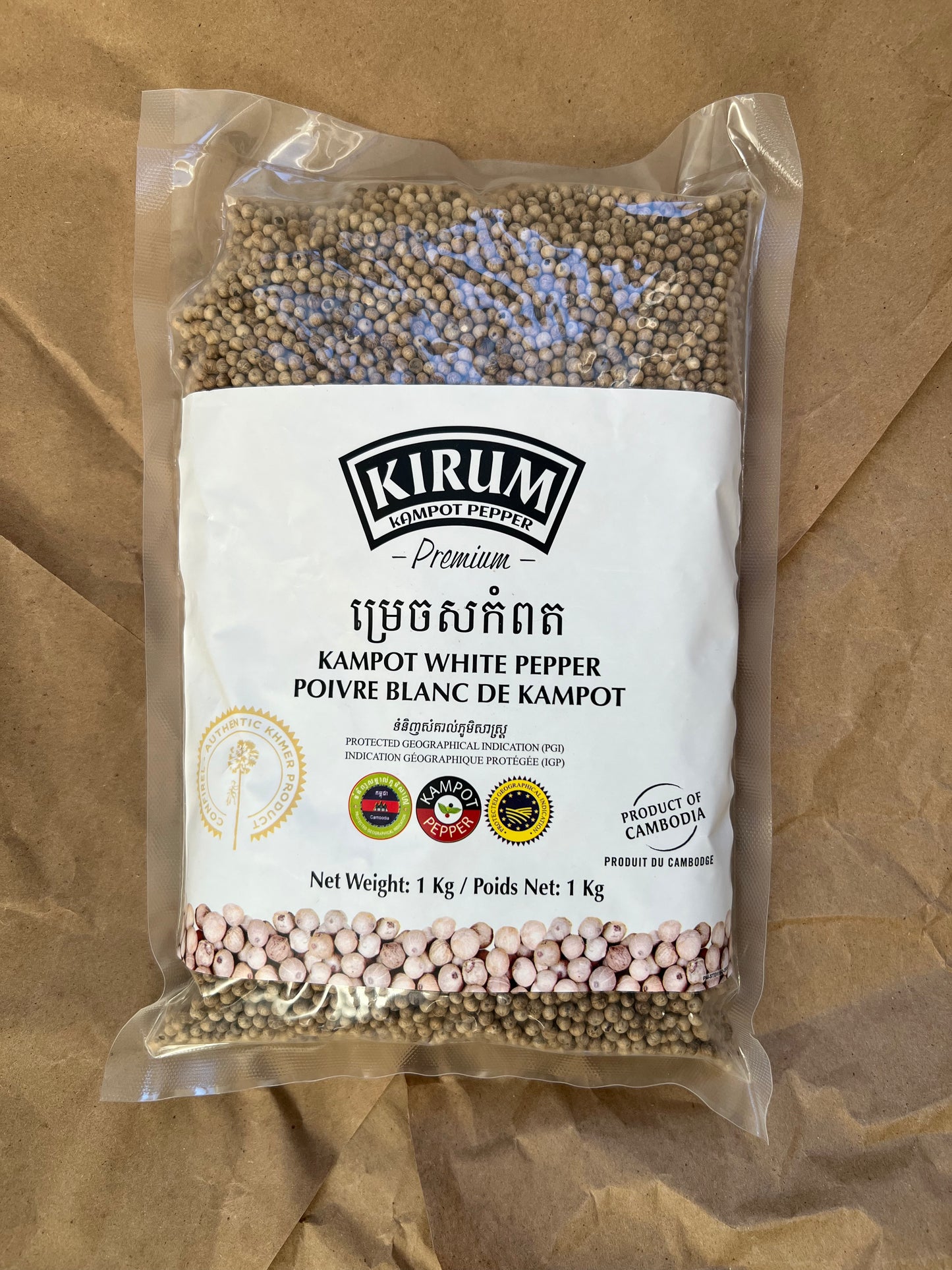 Poivre blanc de Kampot - 1 kg